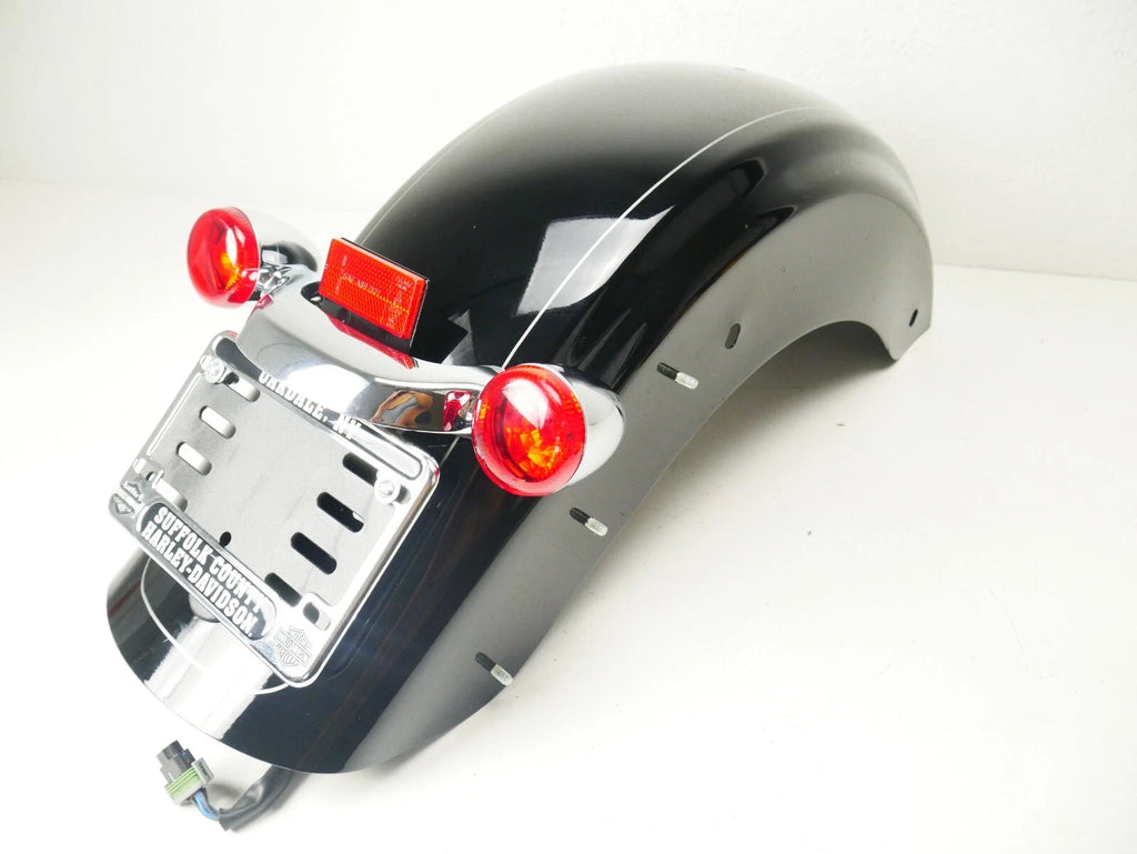 Rear Fender with Lights for Harley Touring Street Glide (2009–2023) Black Pin Stripe