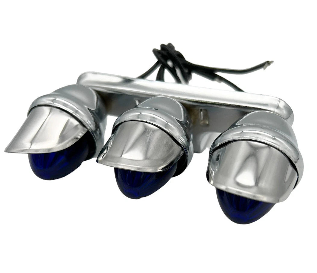 Auxiliary Mini Light Set Blue Watermelon Lenses w Visor for Universal Use
