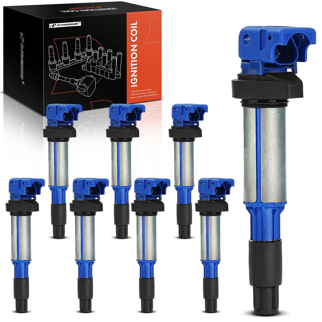 8x Blue Ignition Coil for BMW X5 545i 550i 645Ci 650i 745i 750i (2000–2006)