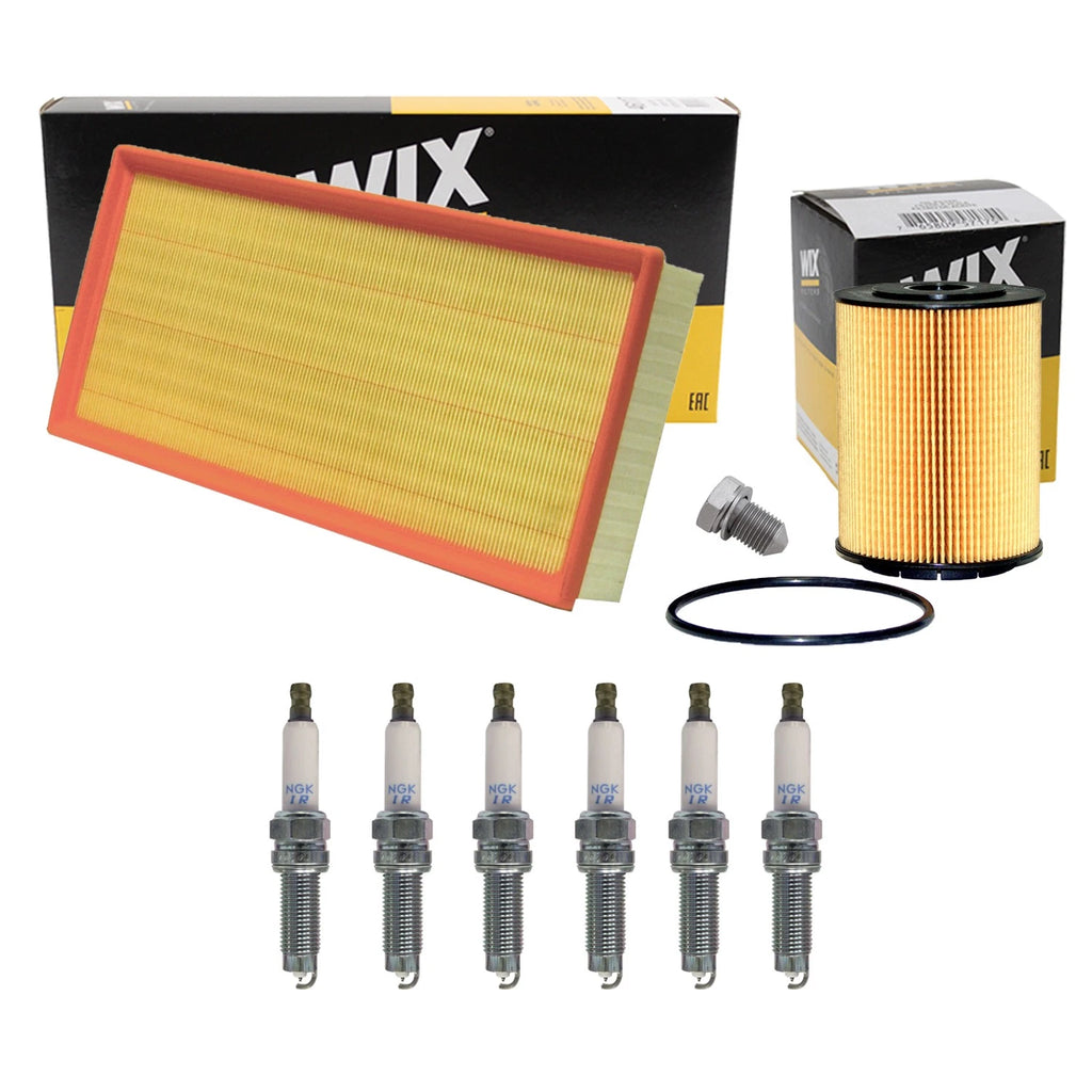 Wix Air Oil Filters & NGK Spark Plugs Kit for Cayenne Q7 Touareg (2003–2010)