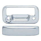 Premium FX 2pc Chrome Tailgate Handle Cover w/Camera Cutout for 09-14 Ford F-150