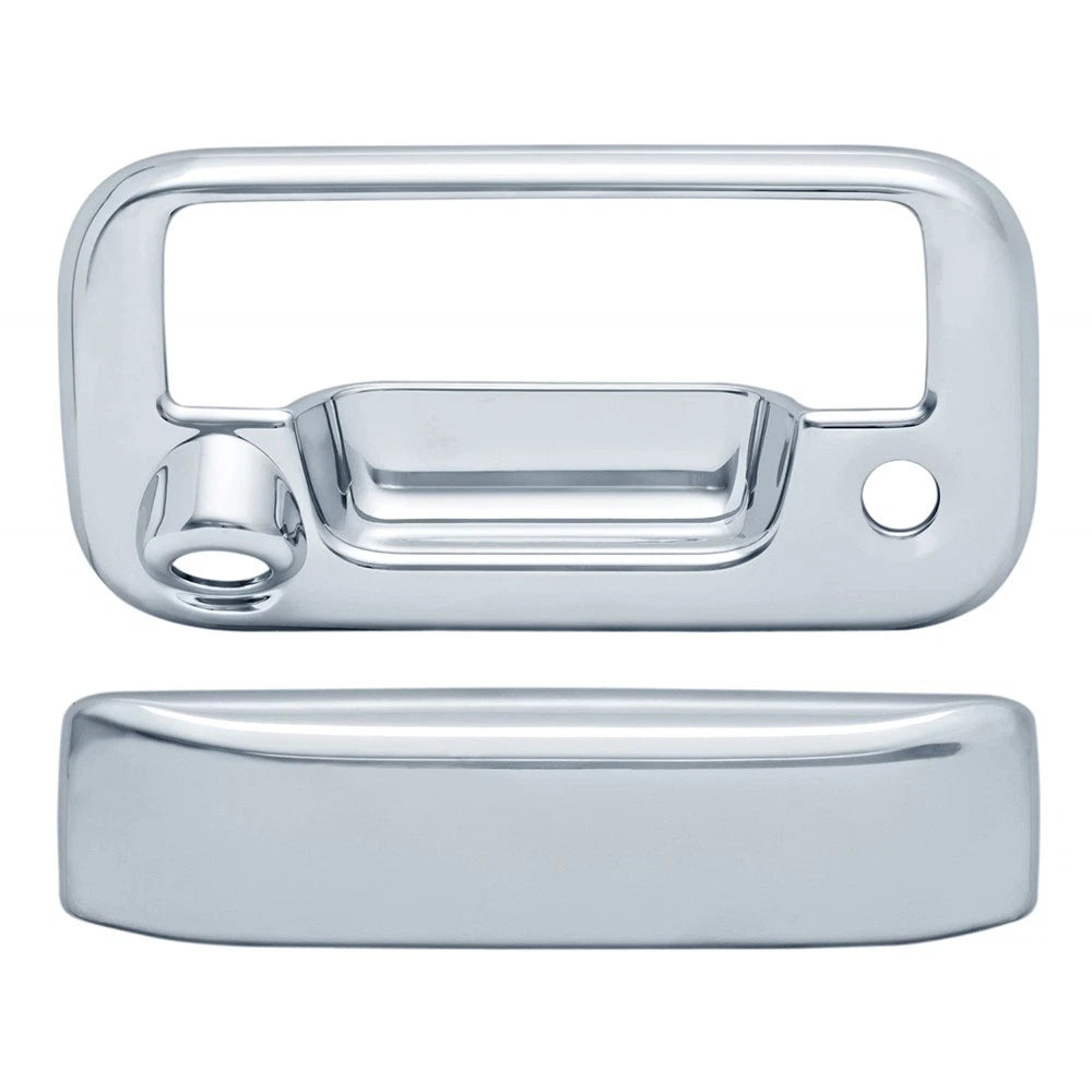 Premium FX 2pc Chrome Tailgate Handle Cover w/Camera Cutout for 09-14 Ford F-150
