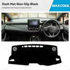 Dash Mat for Toyota Corolla (2019–2021) Dashboard Cover Black Non Slip