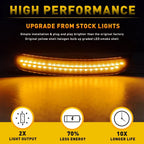 Set of 2 Smoke Lens LED Side Marker Lights for Dodge Charger (2015–2022)