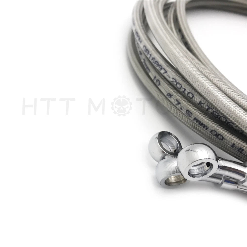 Stainless 10-12" Ape Hanger Handlebar Cable for Harley Touring (2014–2017)