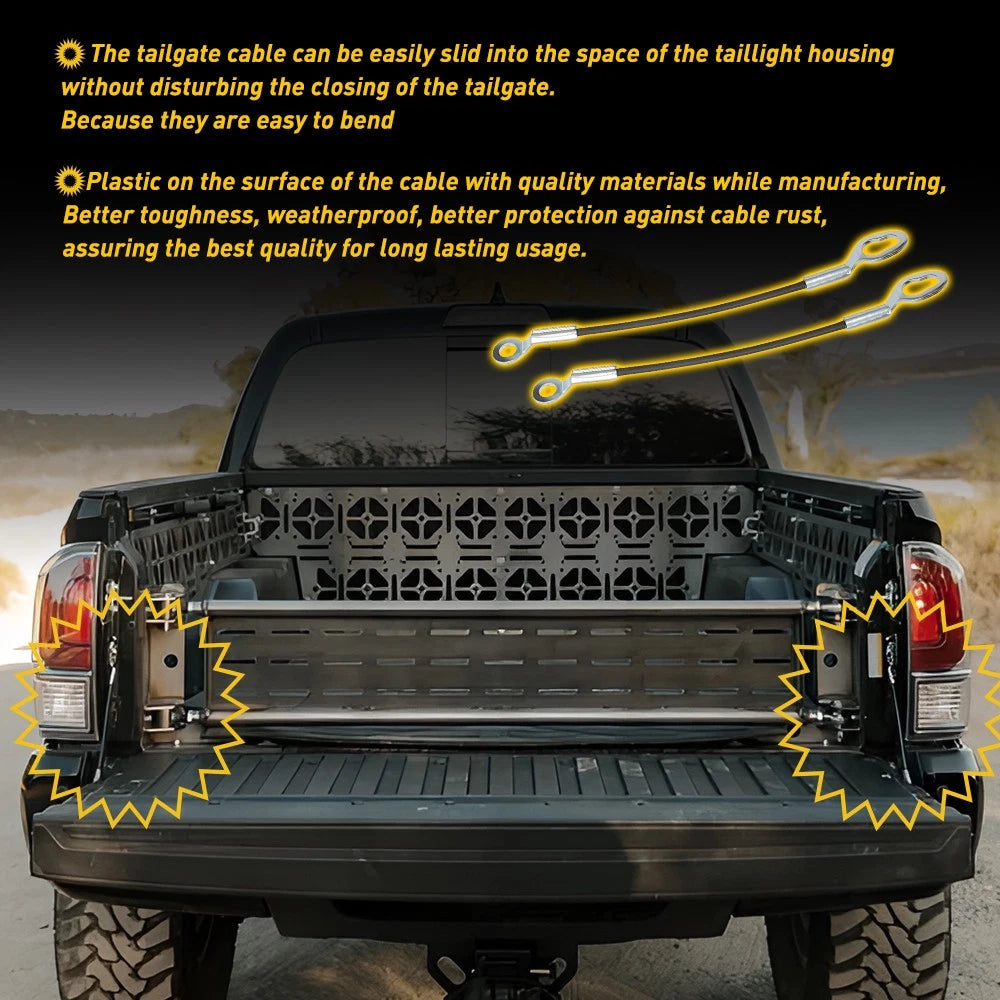 Tailgate Cable Set for Toyota Tacoma (2005-2015) 12.5 inches