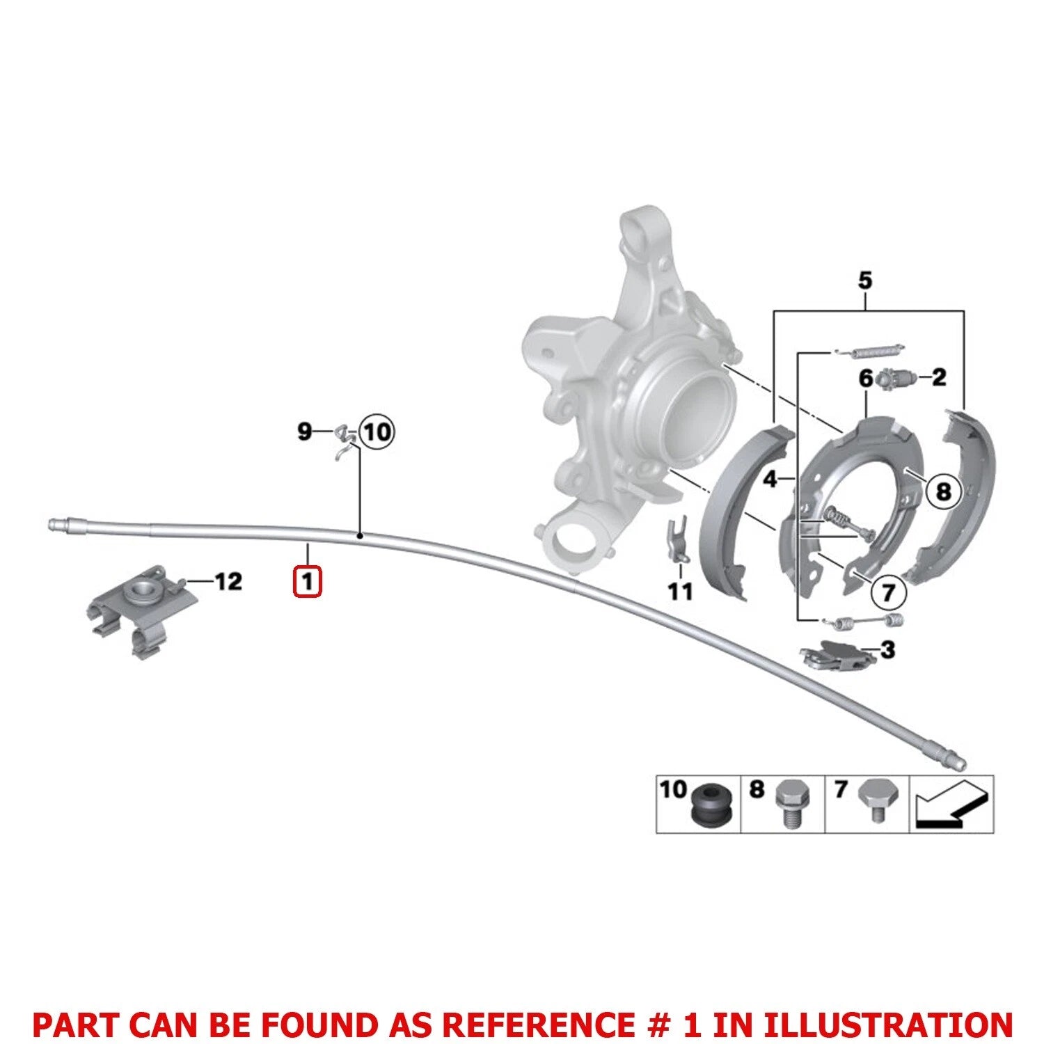 Rear Parking Hand Brake Bowden Cable 34406857639 for BMW F22 F23 (2014–2020)