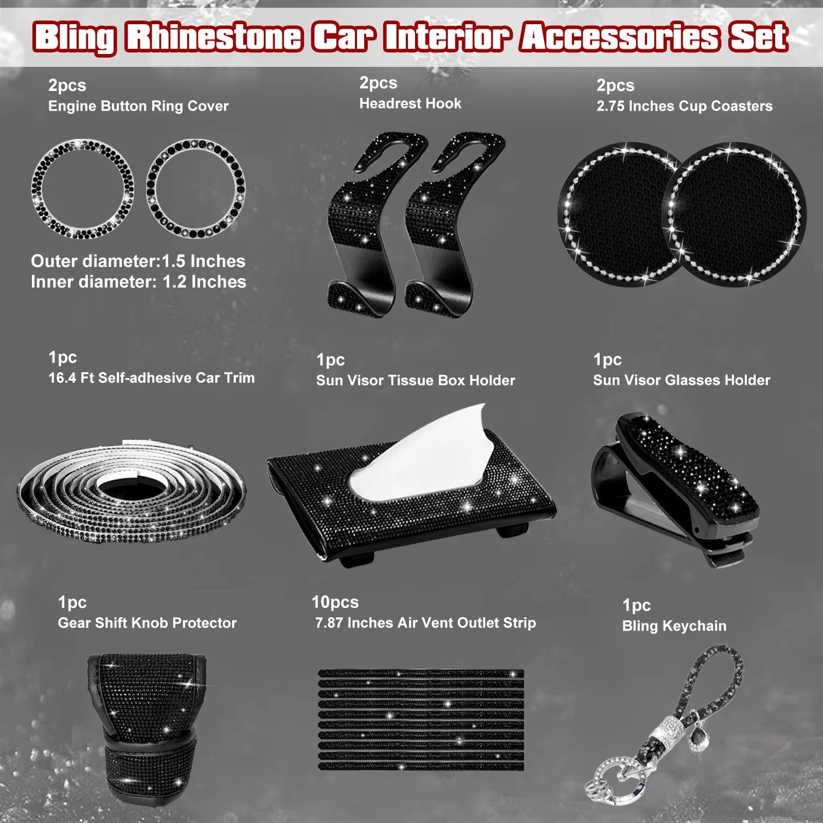 Shiny Black Headrest Hooks for Mercedes-Benz (2019-2021)
