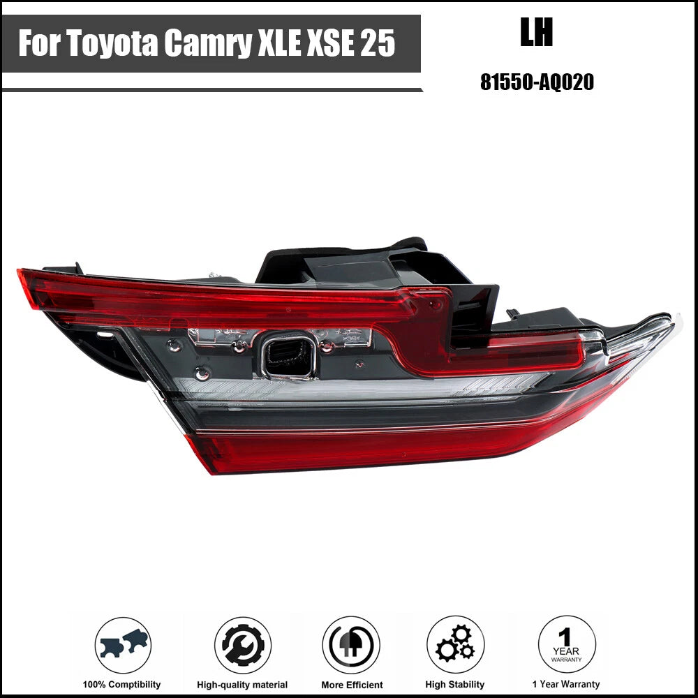 Rear Tail Light for Toyota Camry (2025) Left Driver Side Clear Lens