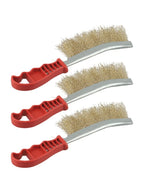 Brass Wire Brush Set for Cleaning Weld Slag and Seam (Pack of 3)