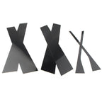 6X Glossy Black Pillar Post Door Trim for VW Jetta Sedan (2006–2010)