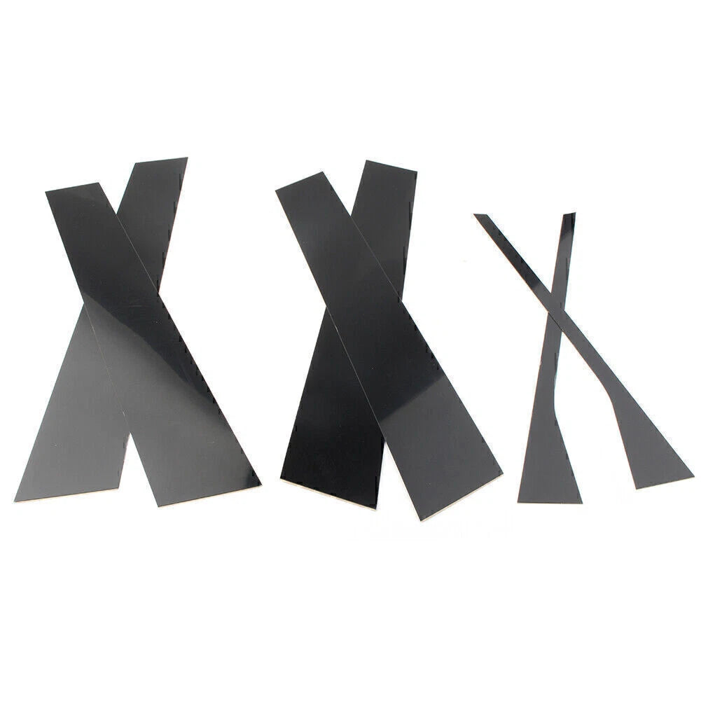 6X Glossy Black Pillar Post Door Trim for VW Jetta Sedan (2006–2010)