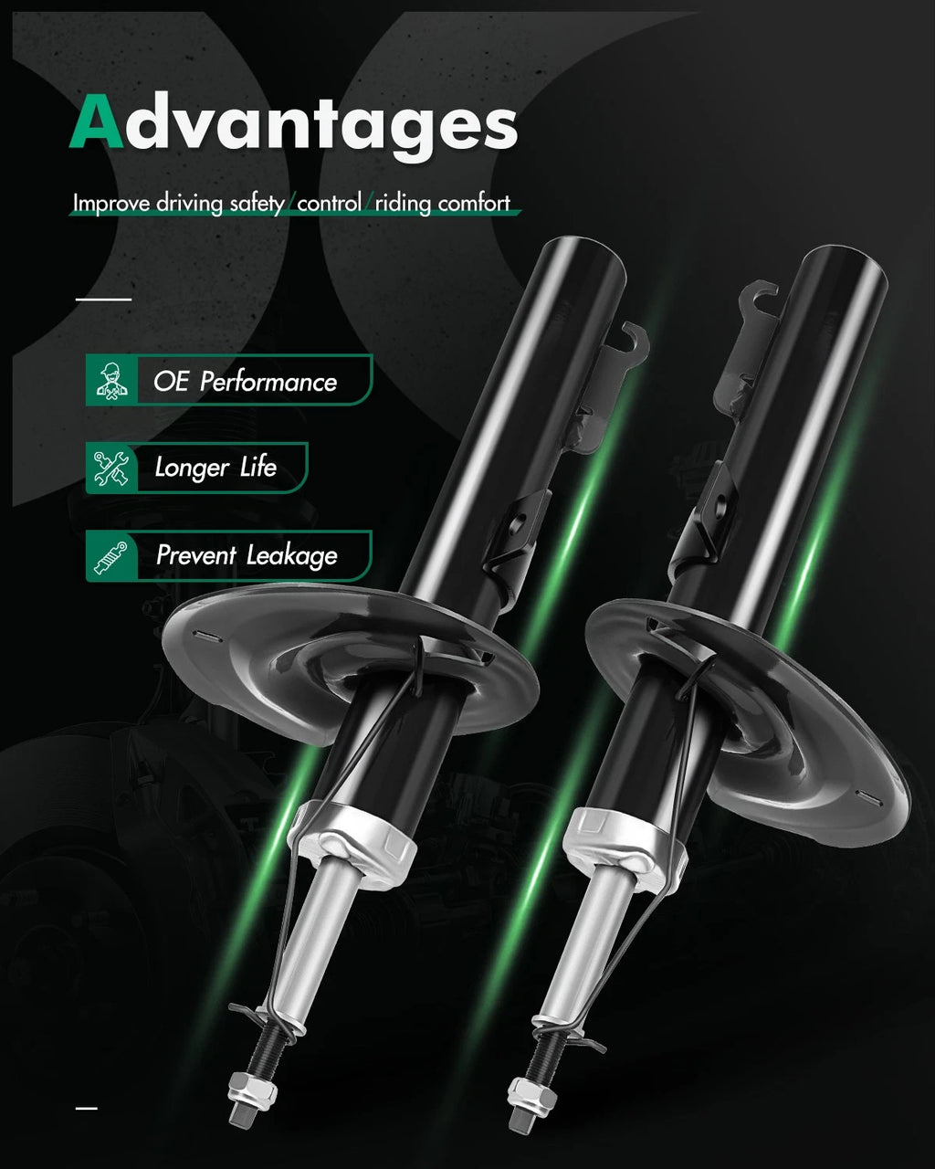 Front Shocks Struts for Ford Focus (2006–2011)