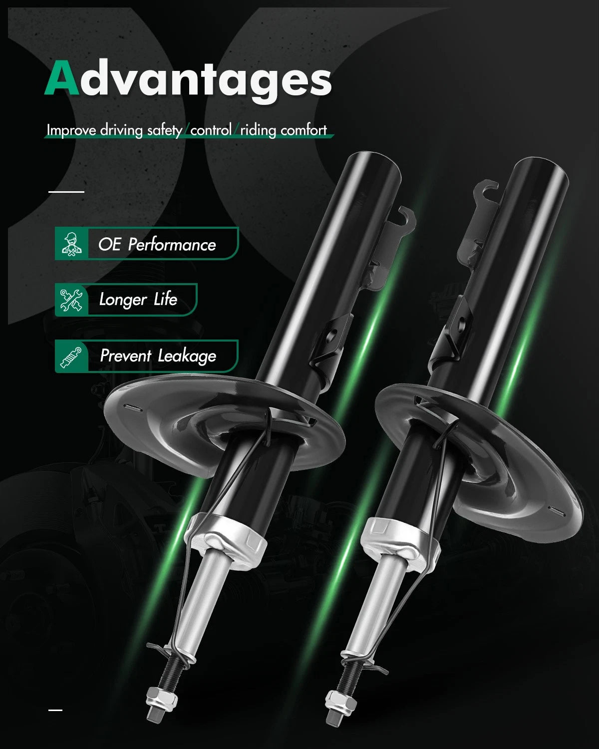 Front Shocks Struts for Ford Focus (2006–2011)