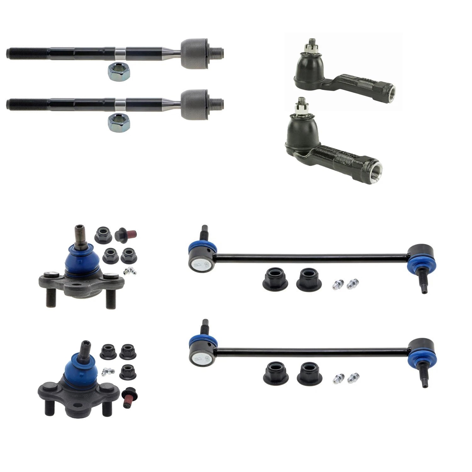 Set of 4 Mevotech Supreme Tie Rod Ends & Sway Bar Links for Forte (2019)