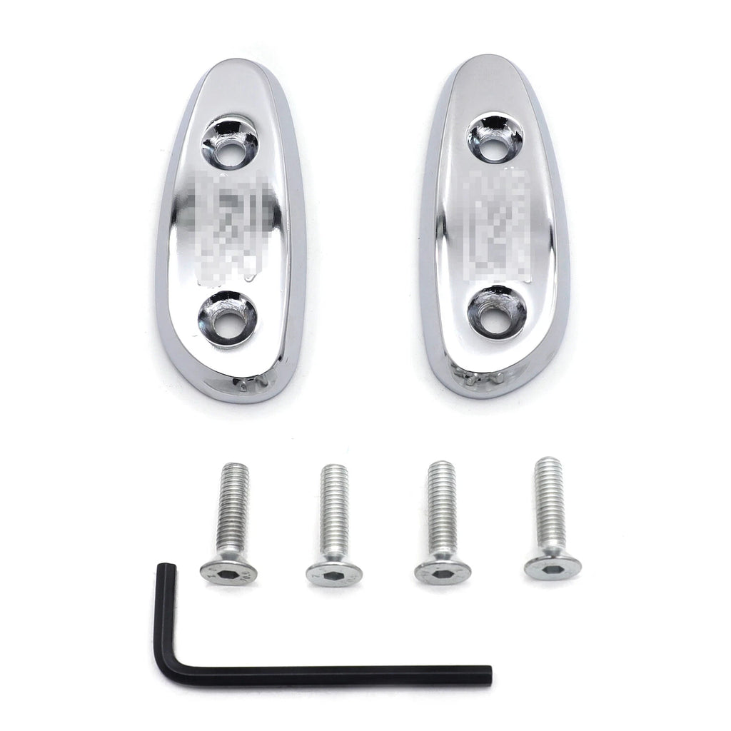 Mirror Block Off Base Plates for Suzuki GSX-R 600 750 1000 (2001–2004) Chrome
