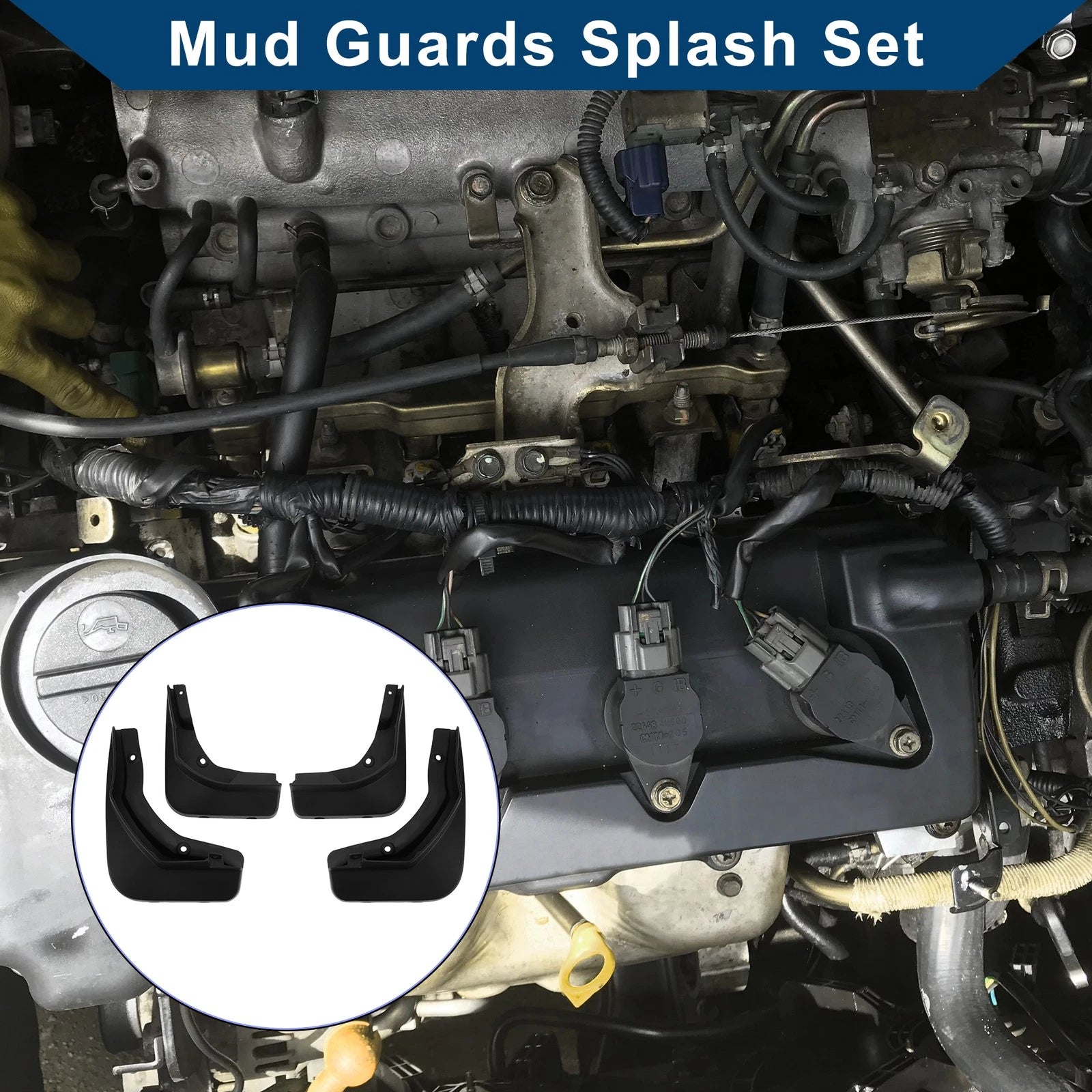 Set of 4 Mud Flaps Splash Guards for Mercedes Benz E-Class (2016–2023)