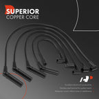 5 Spark Plug Wire Set for Chevy Geo Spectrum Isuzu Stylus Pontiac (1989–1993)