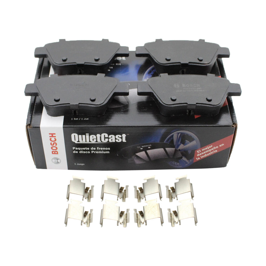 Set of 4 Bosch QuietCast Rear Ceramic Brake Pads for A3 Quattro A4 Eos Golf GTI Passat (2006–2016)