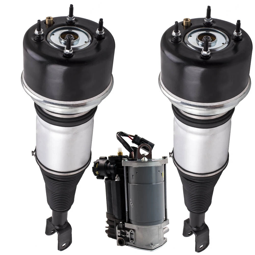 2X Front Air Suspension Struts + Compressor Pump Kit for Jaguar XJ (2004–2009)
