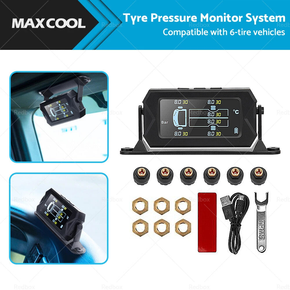 Tyre Pressure Monitoring System for Caravan Truck Trailer (6 Wheel)