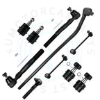 Set of 10 Front Lower Ball Joints & Tie Rods for Jeep Wrangler (2007–2016)