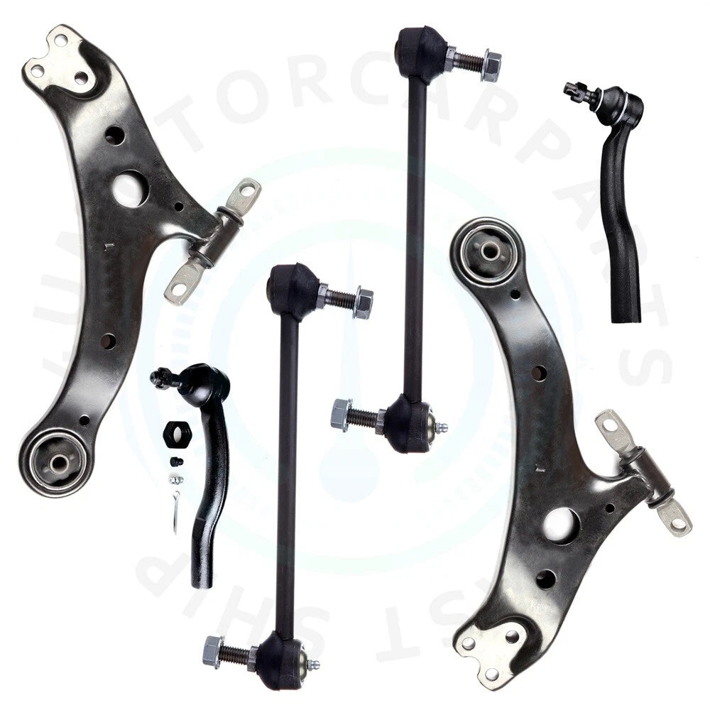 Set of 6 Front Lower Control Arms Tie Rod Ends for Lexus ES300 Toyota Camry (2002–2003)