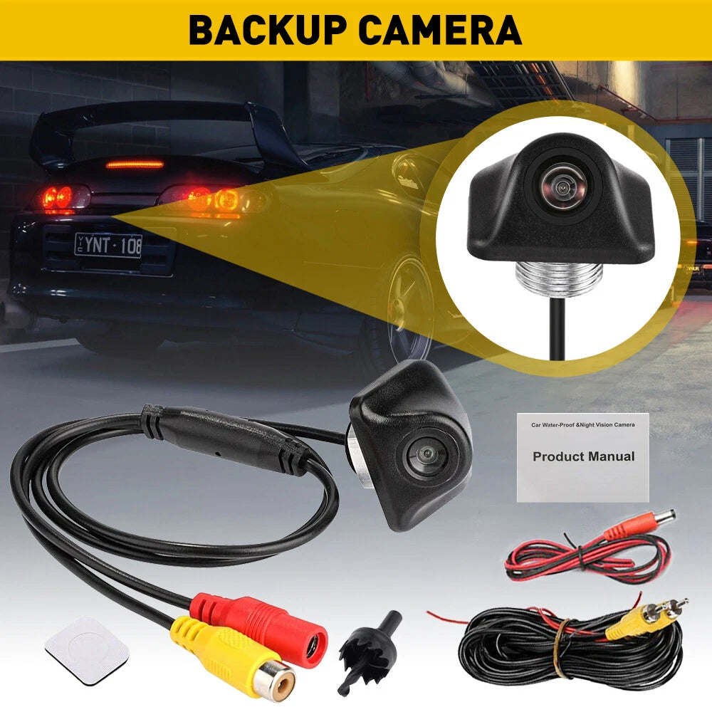 170° Rear View Backup Camera for Universal Vehicles (Waterproof, HD, Night Vision)