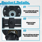 7K Trailer Axle for Boat RV Utility (75"-95")