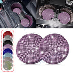 2PCS Cute Bling Car Cup Holder Coaster for Rhinestone Interior (2020–2024)