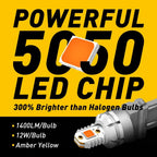 2X 3157 LED Bulb Amber Turn Signal Light for Impala (2000–2013)
