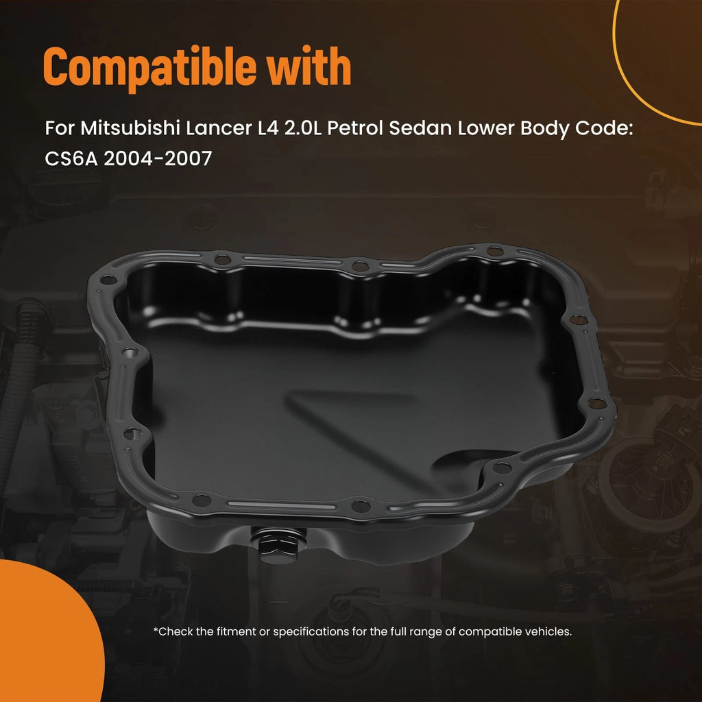 Lower Engine Oil Pan for Mitsubishi Lancer L4 2.0L (2004-2007) Steel