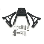 Black Skull Backrest Sissy Bar with Leather Pad for Harley-Davidson Sportster XL883 (2004–2023)