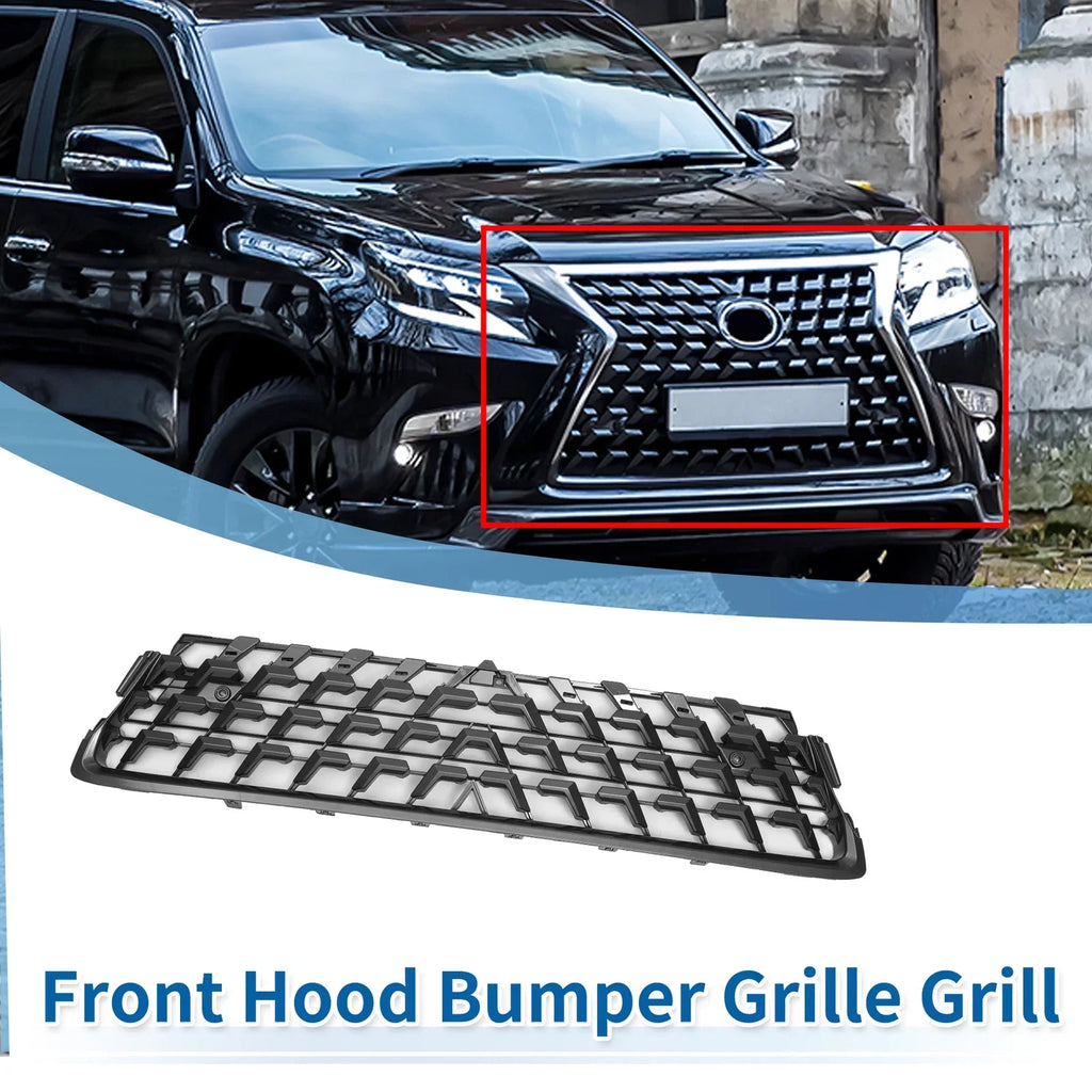 Front Lower Hood Bumper Grille for Lexus GX460 (2014-2022) Chrome Silver Tone