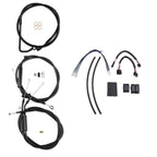 14" Black Stainless Brake Line Kit for Harley Softail (2011–2015) ABS