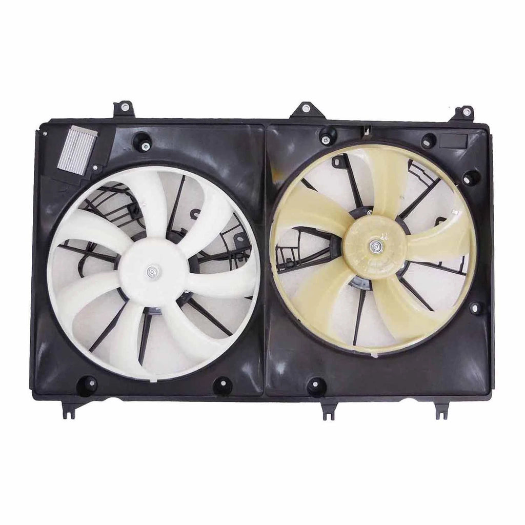 Replacement Radiator/Condenser Fan Assembly w/Two Fans Side By Side w/Module