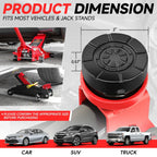 Set of 2 Rubber Pad Adapters for Floor Jack Protection (Universal)