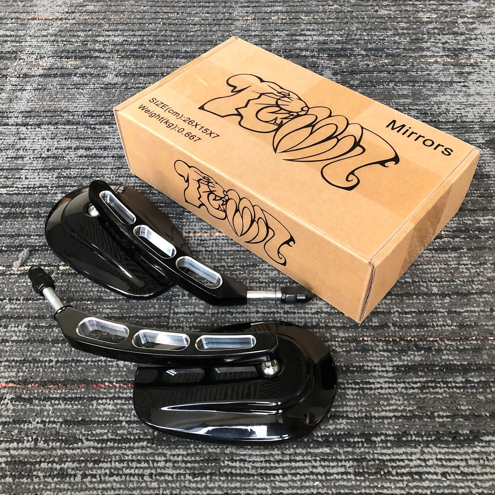 Rear View Mirrors for Harley Davidson Touring Road King Glide VRSCAW V-ROD (2002–2023)