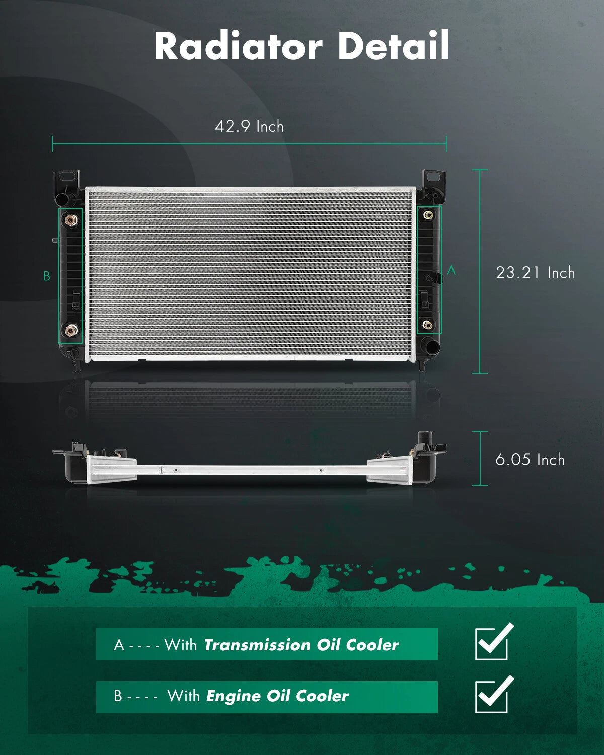 Aluminum Radiator for GMC Sierra 2500 (1999–2004)