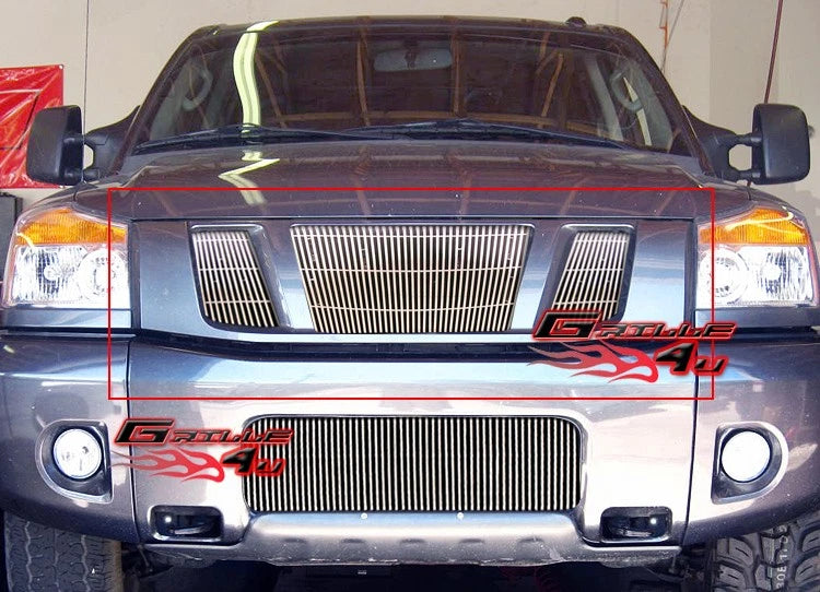 Aluminum Chrome Billet Grille Insert for Nissan Titan (2008–2015)