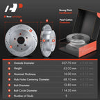 Drilled Brake Rotors & Pads + Hub Bearings for Nissan Murano