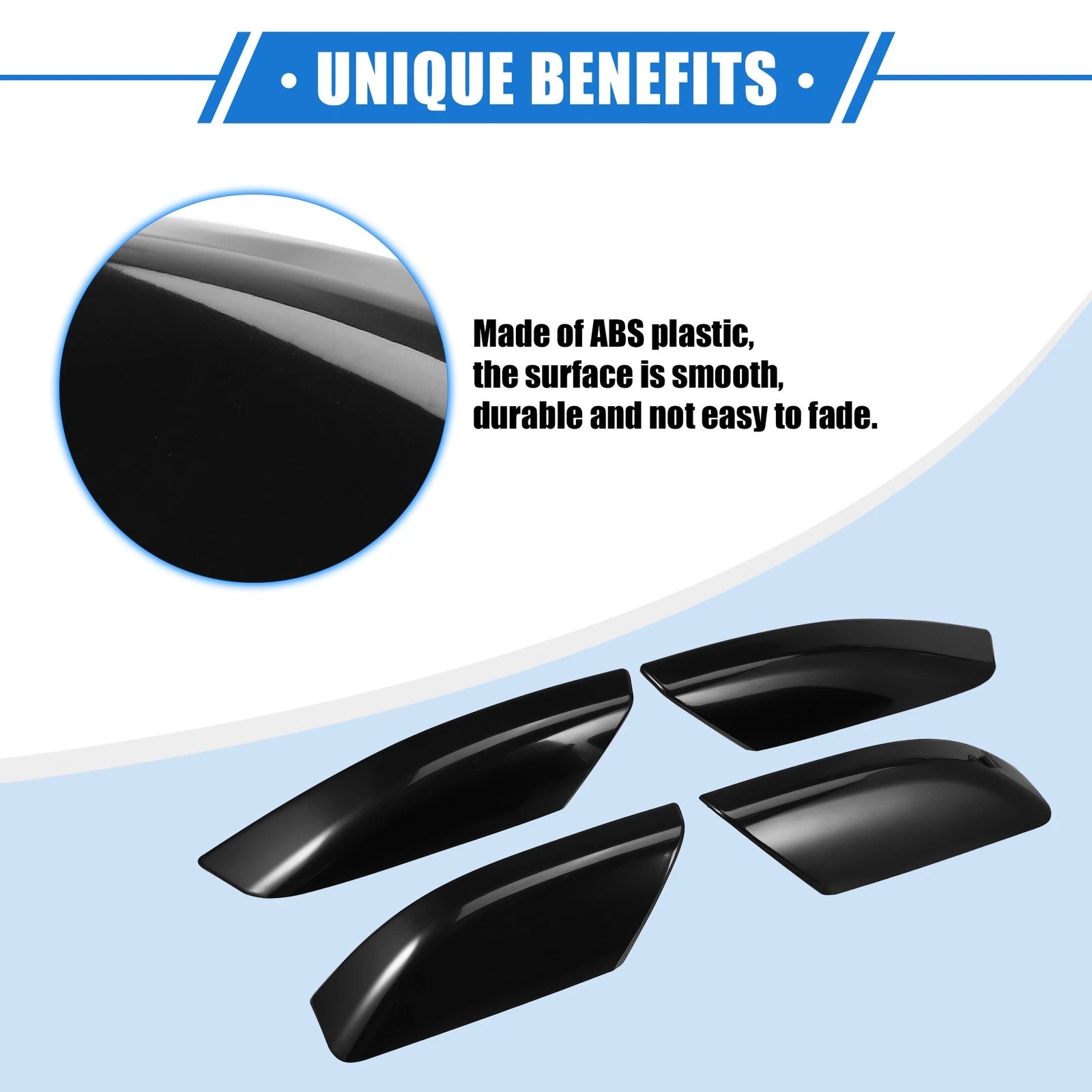 Set of 4 Roof Rack Side Rails End Cover for Toyota 4Runner (2003–2009) Black