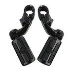 1-1/4" Black Short Angled Highway Engine Guard Foot Pegs for Harley