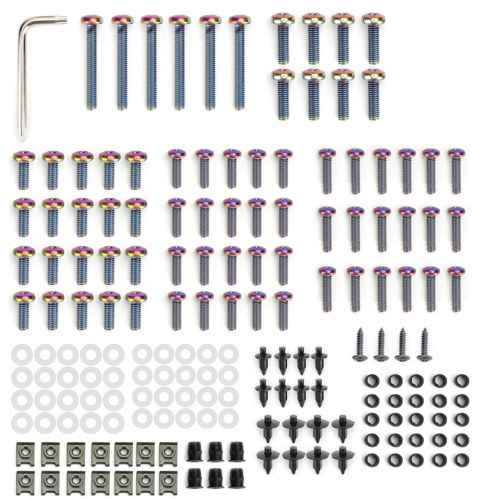 173PCS Fastener Clips Bolts Screw Kit for M5 M6 (Universal)