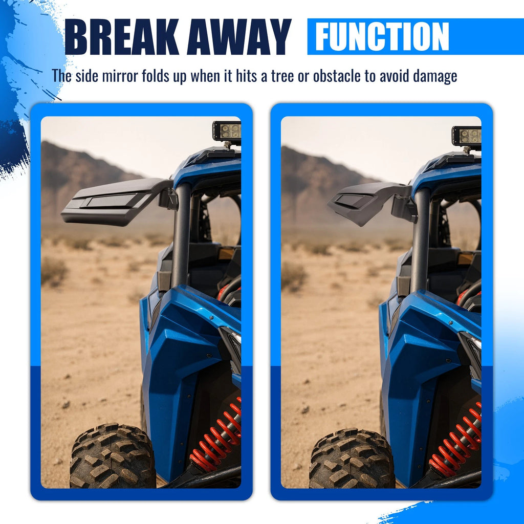 Racing Style Rear View Side Mirrors for Can Am Maverick X3 MAX R (2017–Present)