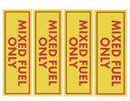 Mixed Fuel Only Stickers for Trucks (Fuel Tank)