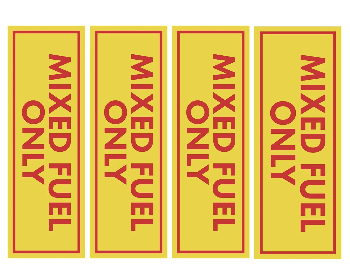 Mixed Fuel Only Stickers for Trucks (Fuel Tank)