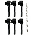 Set of 6 Ignition Coils & Iridium Spark Plugs for Honda Acura Isuzu V6 (2000–2010)