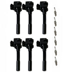 Set of 6 Ignition Coils & Iridium Spark Plugs for Honda Acura Isuzu V6 (2000–2010)