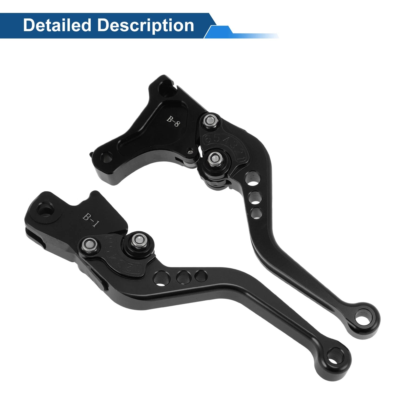 Adjustable Short Brake Clutch Lever Set for BMW F650GS (2008–2012) Black